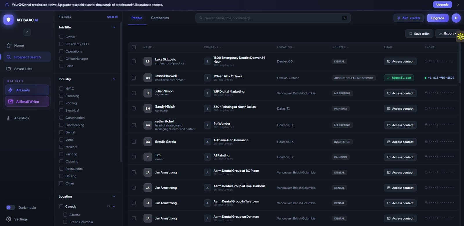 JAYISAAC AI website
